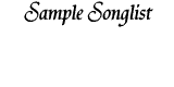 Sample Songlist